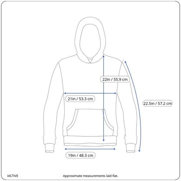 IACTIVE Black Embroidered Hoody Sweatshirt M - Picture 3 of 9